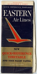 Image: timetable: Eastern Air Lines, quick reference