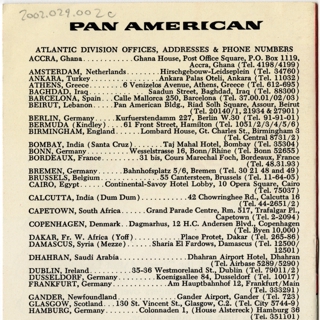 Image #6: traveler information: Pan American World Airways