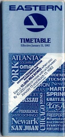Timetable: Eastern Air Lines
