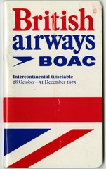 Image: timetable: British Airways and BOAC (British Overseas Airways Corporation)