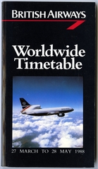 Image: timetable: British Airways