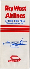 Image: timetable: SkyWest Airlines