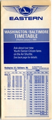 Image: timetable: Eastern Air Lines, Washington, D.C. / Baltimore