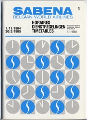 Image: timetable: Sabena Belgian World Airlines