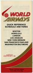 Image: timetable: World Airways, Quick reference schedule and fares