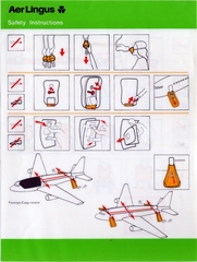 Image: safety information card: Aer Lingus, Boeing 737