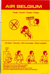 Image: safety information card: Air Belgium, Boeing 737