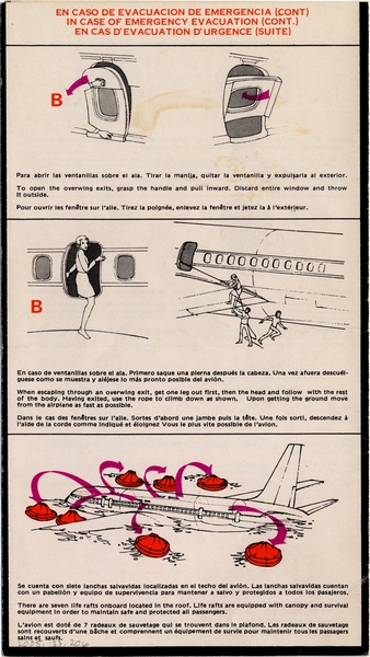 Image: safety information card: AeroMexico, Douglas DC-8-51