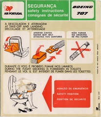Image: safety information card: TAP Air Portugal, Boeing 707