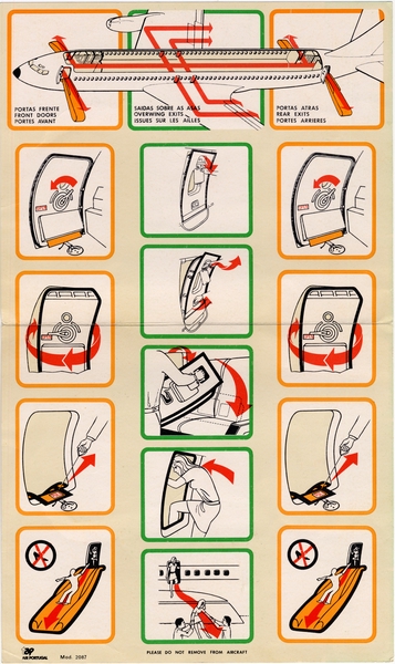 Image: safety information card: TAP Air Portugal, Boeing 707