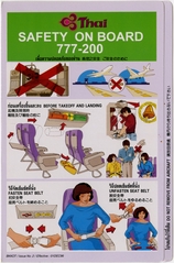 Image: safety information card: Thai Airways International, Boeing 777-200