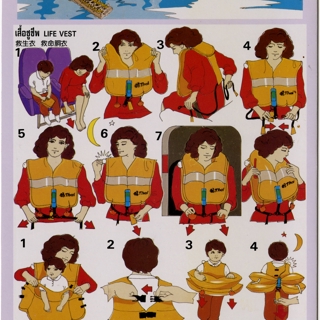 Image #2: safety information card: Thai Airways International, Boeing 777-200