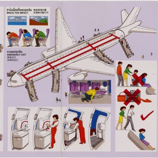 Image #3: safety information card: Thai Airways International, Boeing 777-200