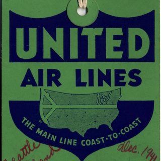 Image #1: baggage destination tag: United Air Lines