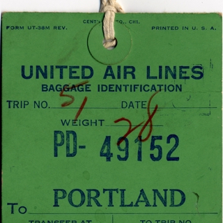 Image #2: baggage destination tag: United Air Lines