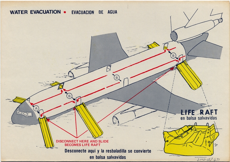 Image: safety information card: Western Airlines, McDonnell Douglas DC-10