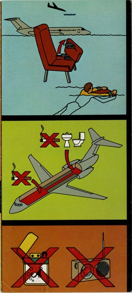 Image: safety information card: USAir, BAC One-Eleven