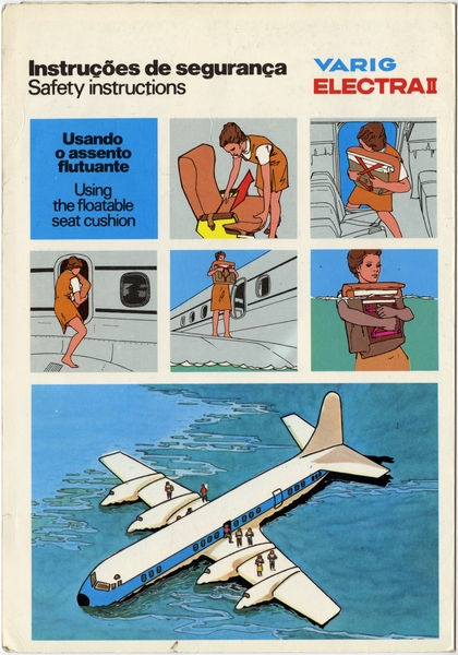Image: safety information card: VARIG, Lockheed L-188 Electra II