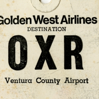 Image #2: baggage destination tag: Golden West Airlines