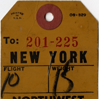 Image #1: baggage destination tag: Northwest Airlines