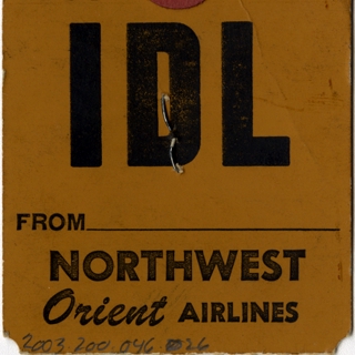 Image #2: baggage destination tag: Northwest Airlines