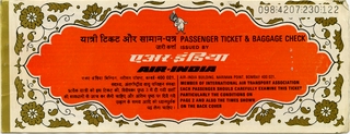 Image: ticket: Air India