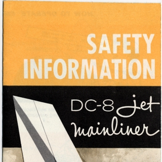 Image #1: safety information card: United Air Lines, Douglas DC-8