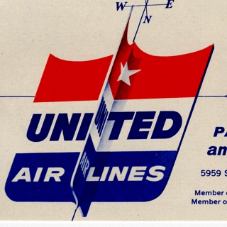 Image #3: ticket jacket and ticket: Western Air Lines and United Air Lines 