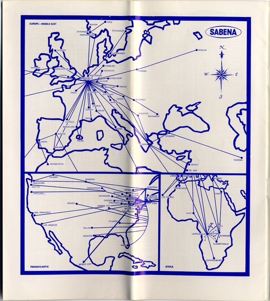 Image: timetable: Sabena Belgian World Airlines