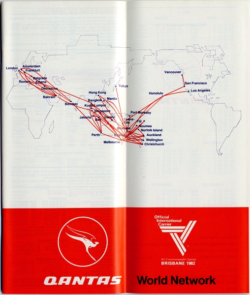 Image: timetable: Qantas Airways