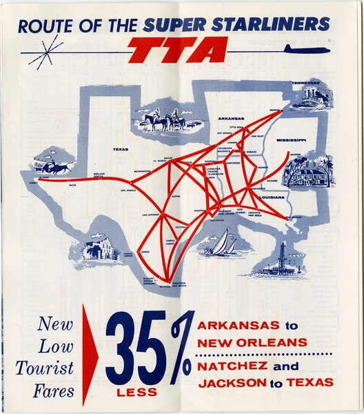Image: timetable: Trans-Texas Airways