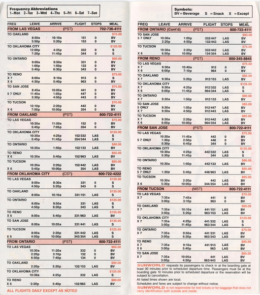 Image: timetable: Sunworld International Airways