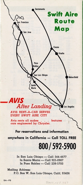 Image: timetable: Swift Aire Lines