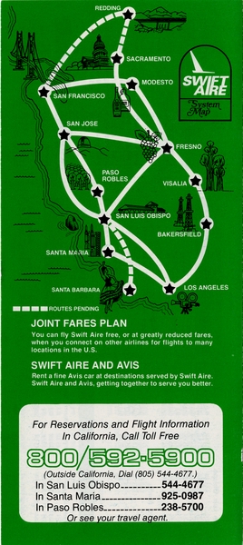 Image: timetable: Swift Aire Lines