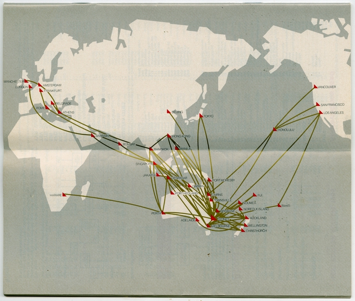 Image: timetable: Qantas Airways