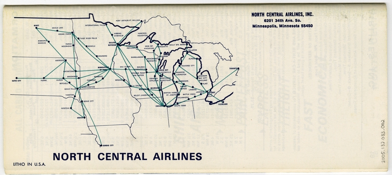 Image: timetable: North Central Airlines