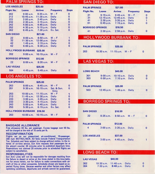 Image: timetable: Sun Aire Lines
