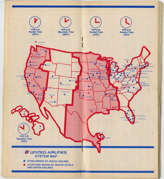 Image: timetable: United Airlines