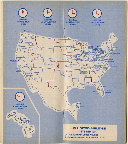 Image: timetable: United Airlines