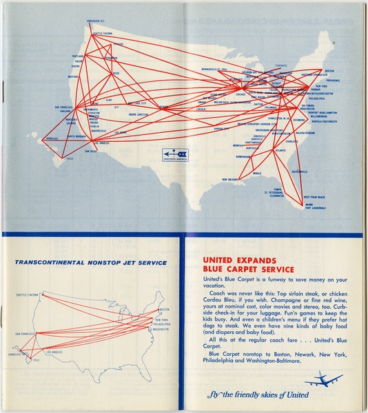 Image: timetable: United Air Lines, San Francisco and Oakland