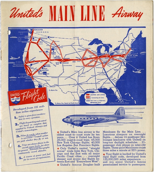 Image: timetable: United Air Lines