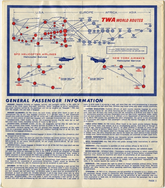 Image: timetable: TWA (Trans World Airlines)