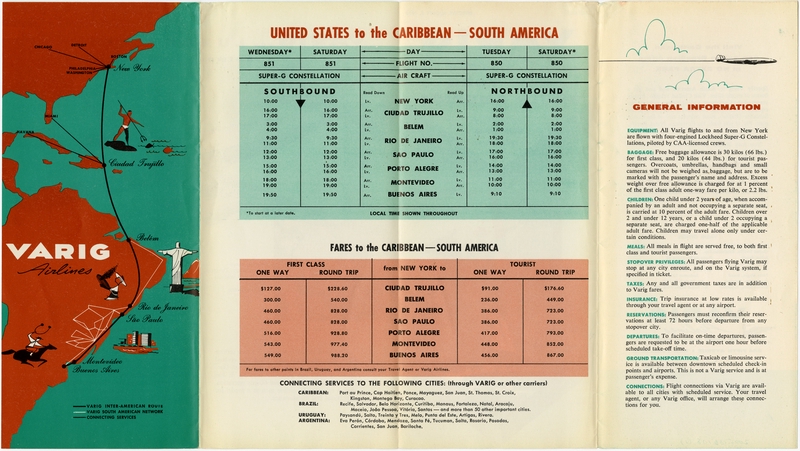 Image: timetable: VARIG, Lockheed L-1049G Super Constellation