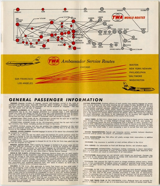 Image: timetable: TWA (Trans World Airlines)