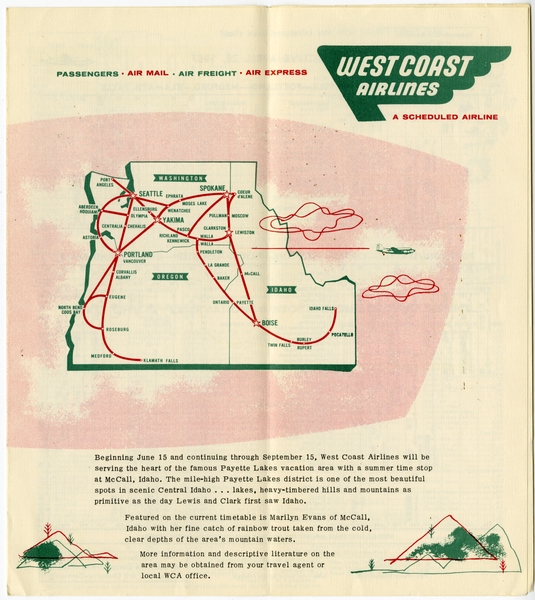 Image: timetable: West Coast Airlines
