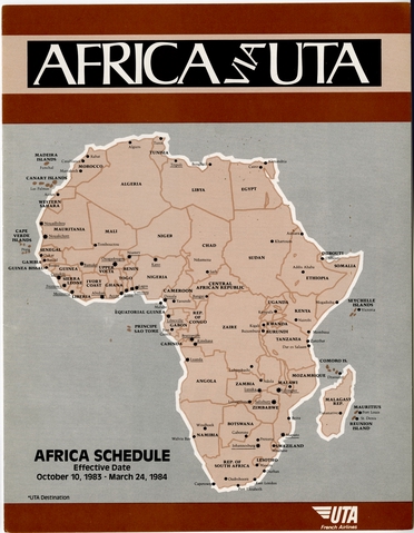 Timetable: UTA (Union de Transports Aériens), Africa schedule