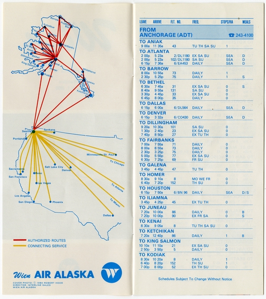 Image: timetable: Wien Air Alaska