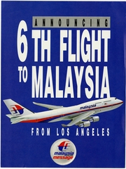 Image: timetable: Malaysia Airlines