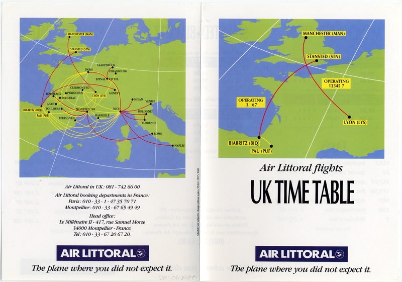 Image: timetable: Air Littoral