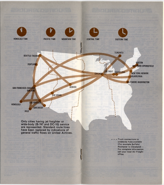 Image: timetable: United Airlines, cargo schedule